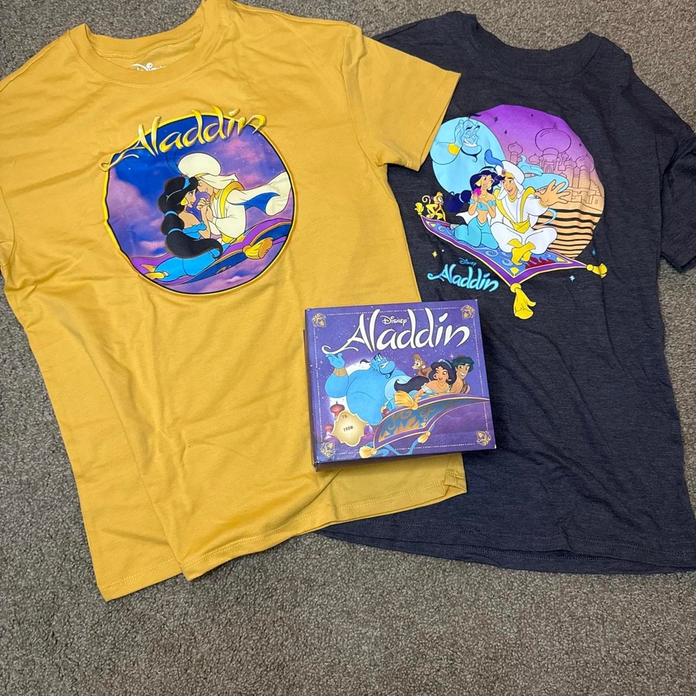Disney Aladdin bundle with yellow and black t-shirts